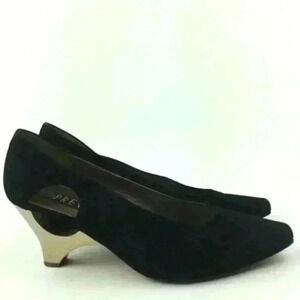 Prevata Heels 6.5 Italian Suede Funky Heel Vintage